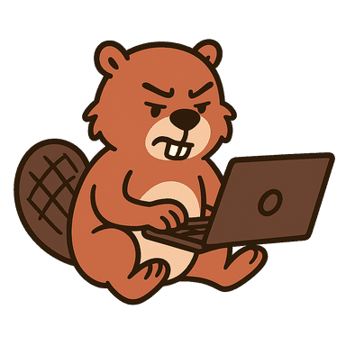 Frustrated Beaver with Spreadsheets